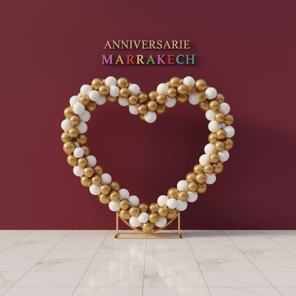 Cadre Cœur Romantique Ballons Saint-Valentin Marrakech